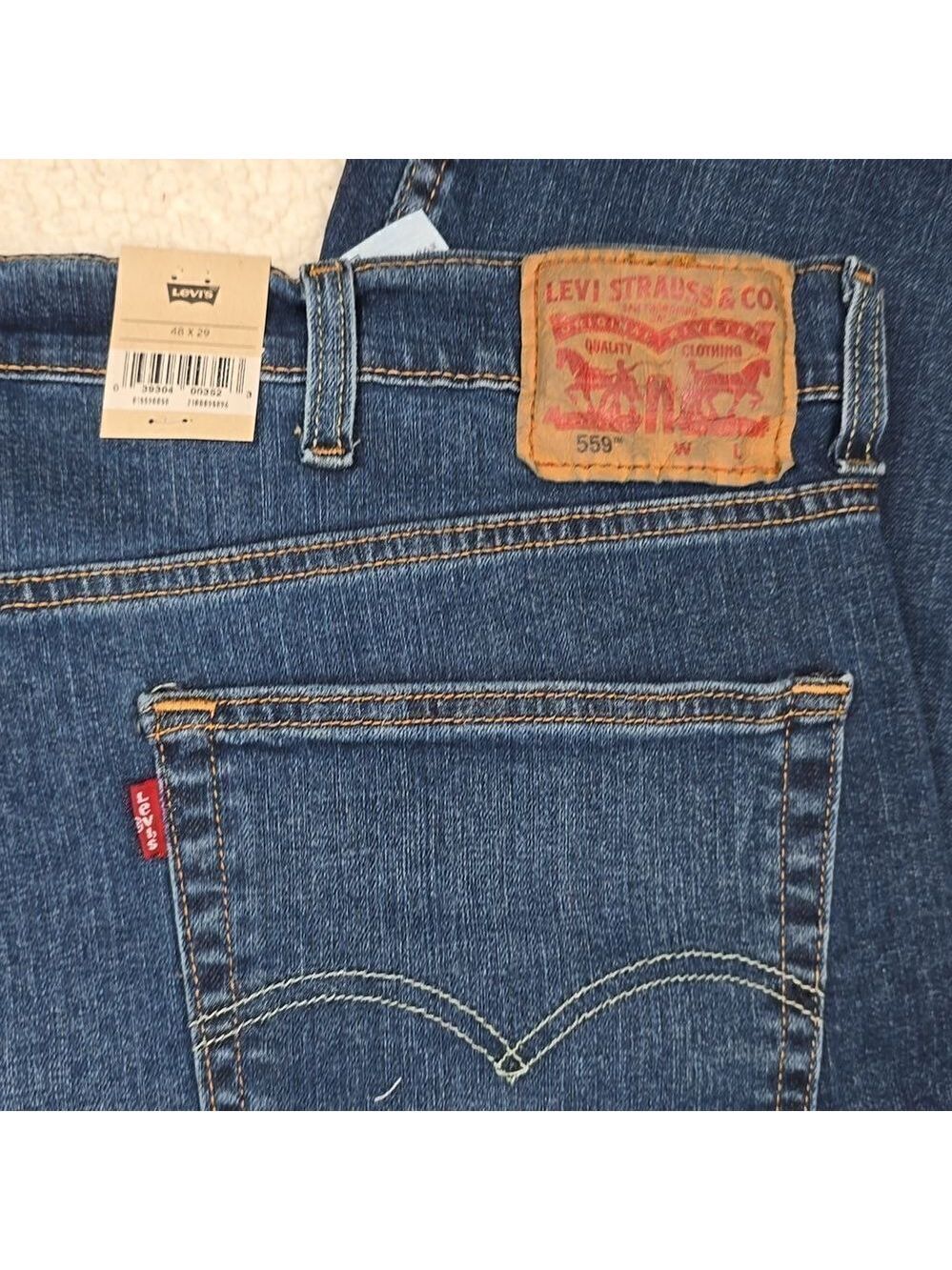 769 NWT Levi's Men's 559 Relaxed Straight Stretch Low Rise Relaxed Fit Straight - Picture 5 of 5